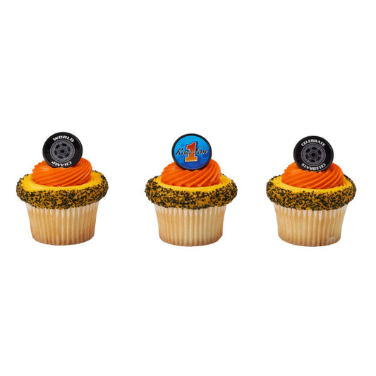 Speedway Cupcake and Favor Rings, decor, set of 24