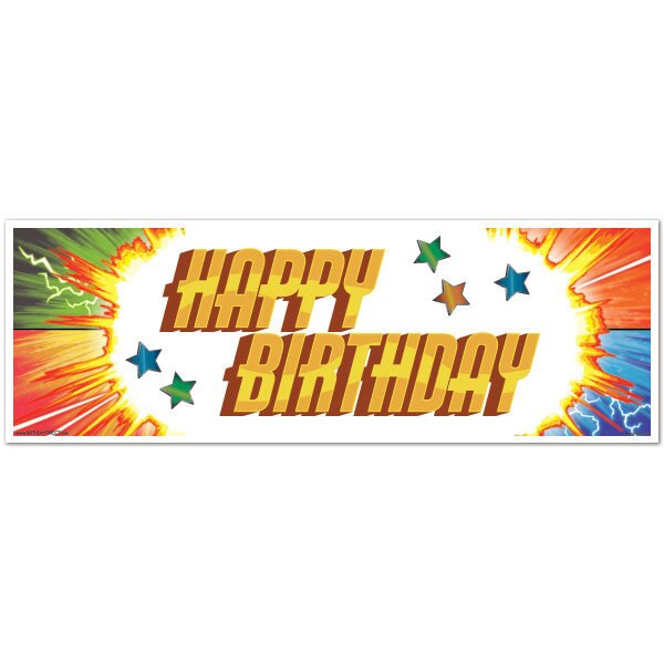Hero Alliance Birthday Tiny Banner, 8.5x11 Printable PDF Digital Download by Birthday Direct