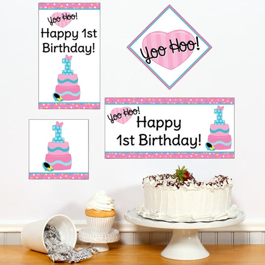Birthday Direct's Dress Up Mouse 1st Birthday Sign Cutouts