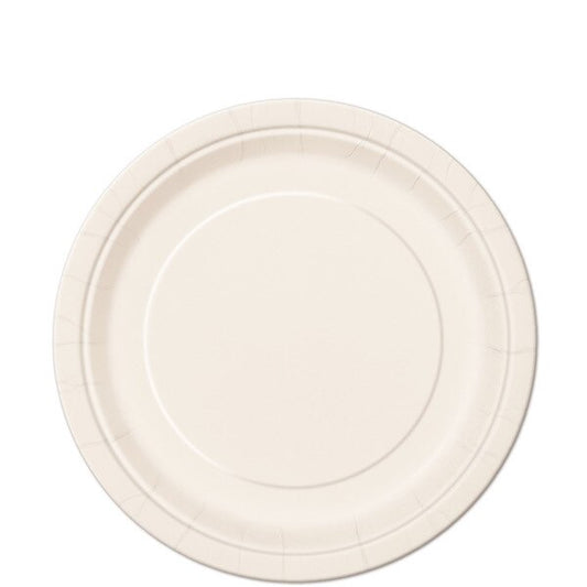 Ivory Dessert Plates, 7 inch, 8 count