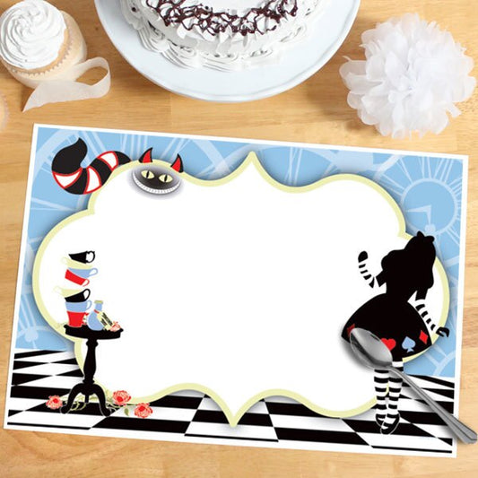 Alice in Wonderland Party Placemat, 8.5x11 Printable PDF Digital Download by Birthday Direct