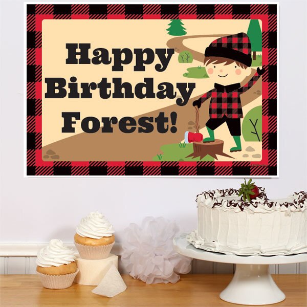 Birthday Direct's Little Woodsman Birthday Custom Sign