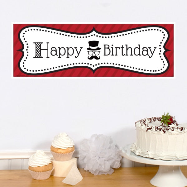 Birthday Direct's Mustache Birthday Tiny Banners
