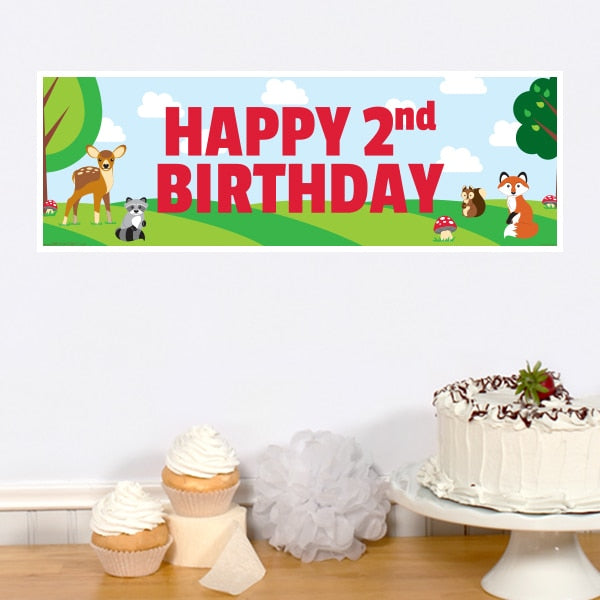 Birthday Direct's Woodland 2nd Birthday Tiny Banners