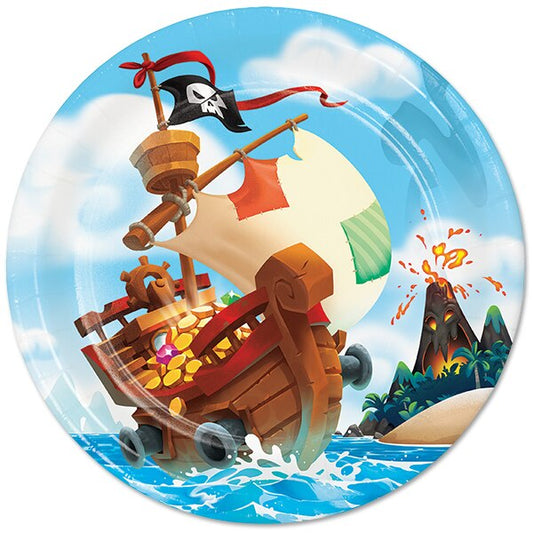 Pirate Treasure Dinner Plates, 9 inch, 8 count