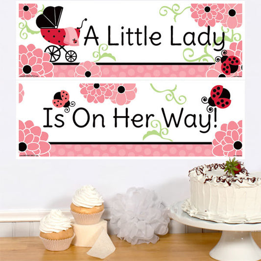 Birthday Direct's Ladybug Baby Shower Two Piece Banners