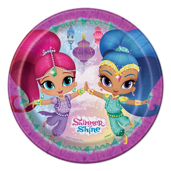 Shimmer and Shine Genie Dessert Plates, 7 inch, 8 count
