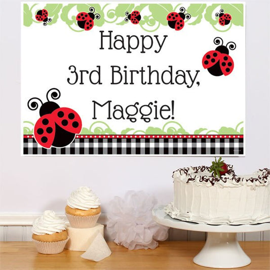 Birthday Direct's Ladybug Party Custom Sign