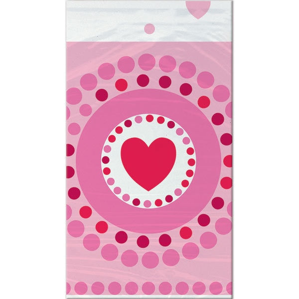 Valentine Radiant Hearts Table Cover, 54 x 84 inch, each