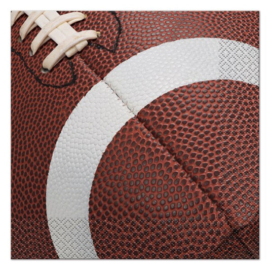 Football Party Beverage Napkins, 5 inch fold, set of 16