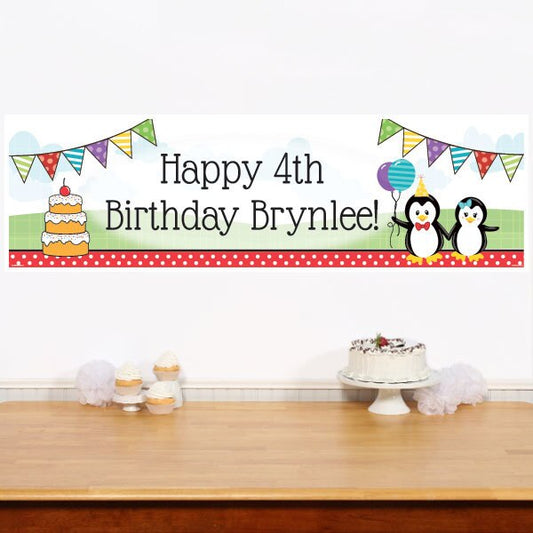 Birthday Direct's Penguin Party Custom Banner