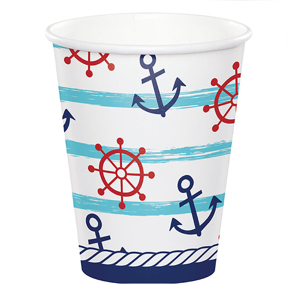 Nautical Baby Cups, 9 oz, 8 ct