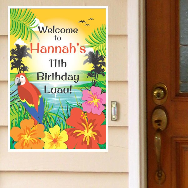 Birthday Direct's Parrot Tropics Party Custom Door Greeter