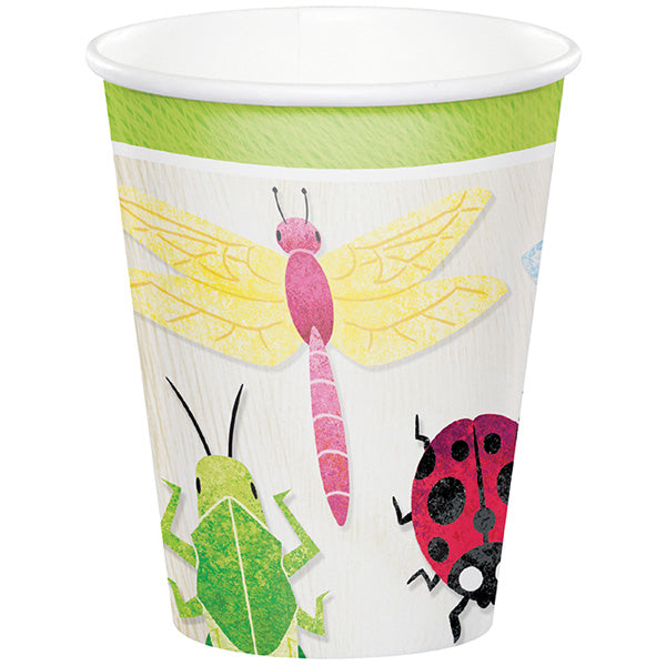 Birthday Bugs Cups, 9 ounce, 8 count