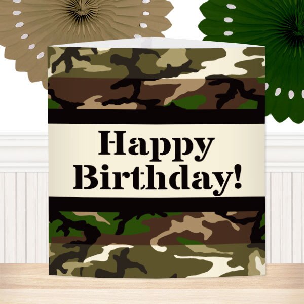 Birthday Direct's Camouflage Birthday Centerpiece