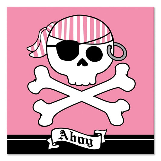 Pirate Girl Lunch Napkins, 6.5 inch fold, set of 16