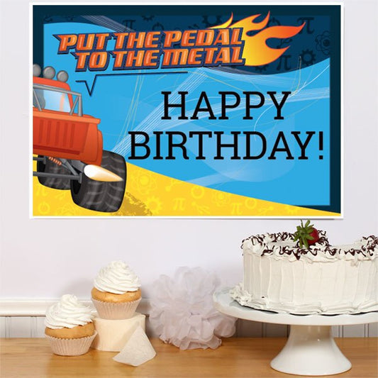 Monster Truck STEM Birthday Sign, 8.5x11 Printable PDF Digital Download by Birthday Direct