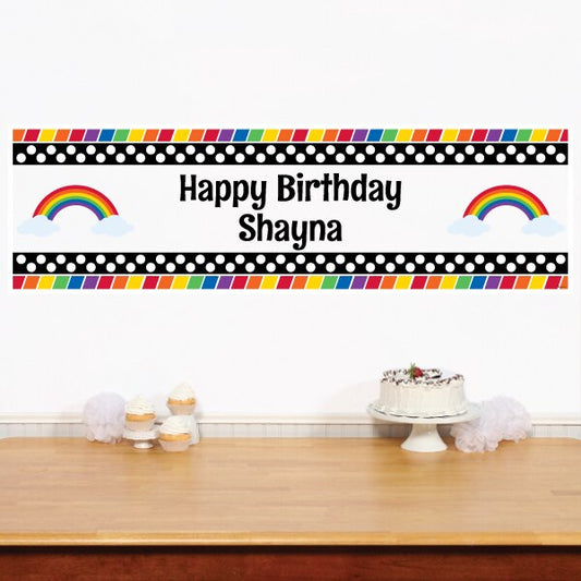Birthday Direct's Rainbow Party Custom Banner