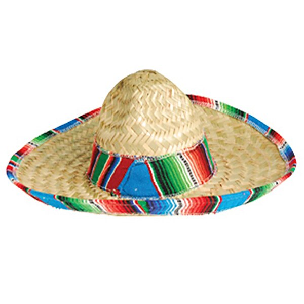 Child Sombreros with Serape Trim - Child Size 4 count