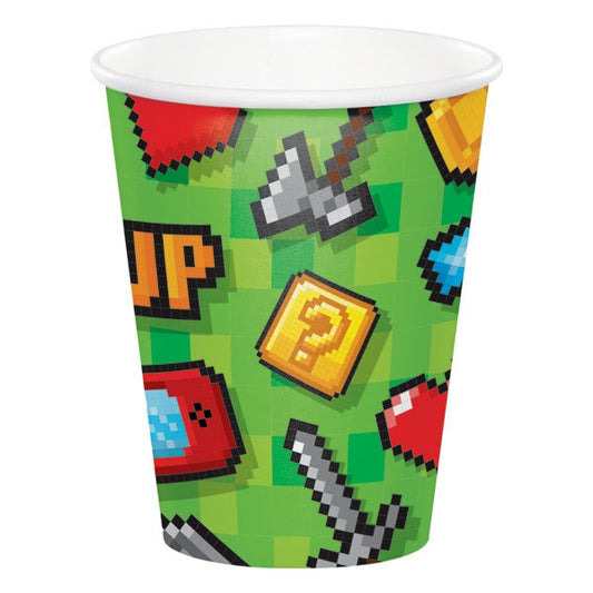 Gaming Party Cups, 9 oz, 8 ct