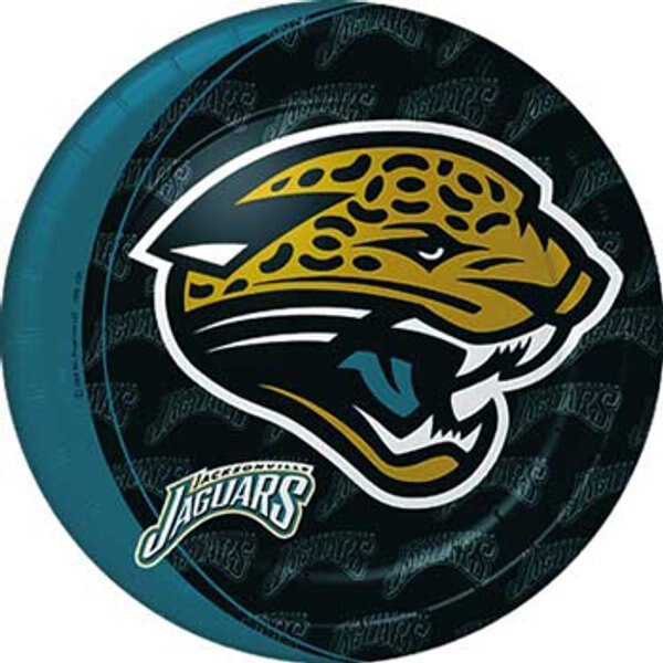 NFL Football Jacksonville Jaguars Dinner Plates, 9 inch, 8 count