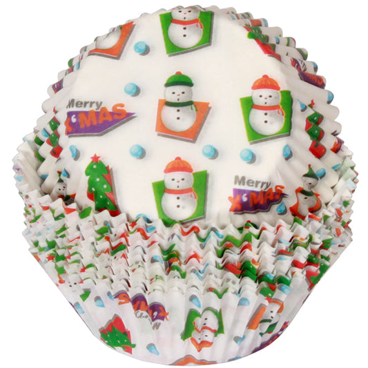 Cupcake Standard Size Greaseproof Paper Baking Cup Christmas, set of 16