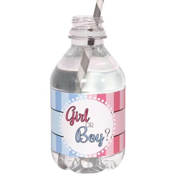 Birthday Direct's Pink or Blue Gender Reveal Party Water Bottle Labels