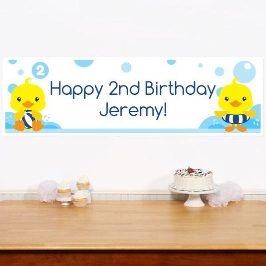 Birthday Direct's Little Ducky 2nd Birthday Custom Banner
