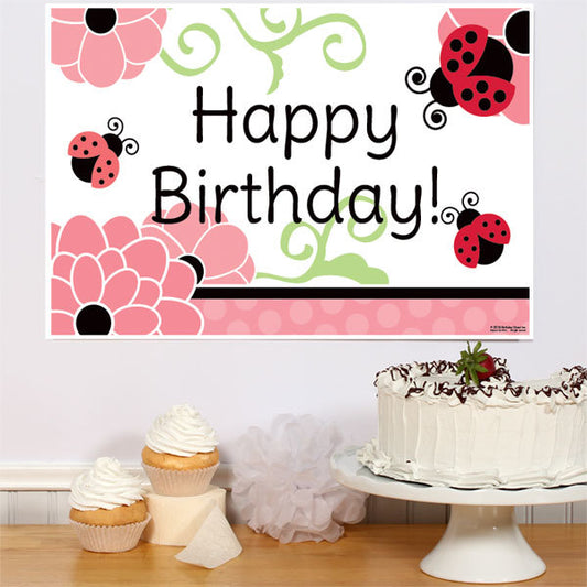 Little Ladybug Birthday Sign, 8.5x11 Printable PDF Digital Download by Birthday Direct