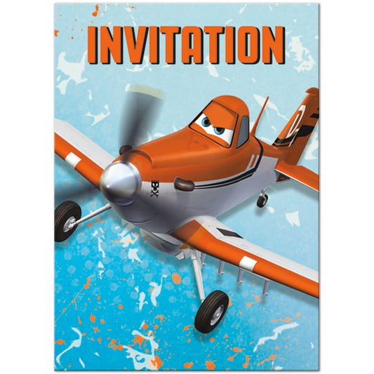 Disney Planes Invitations, Fill In with Envelopes, Fill In with Envelopes, 5 x 4 in, 8 ct