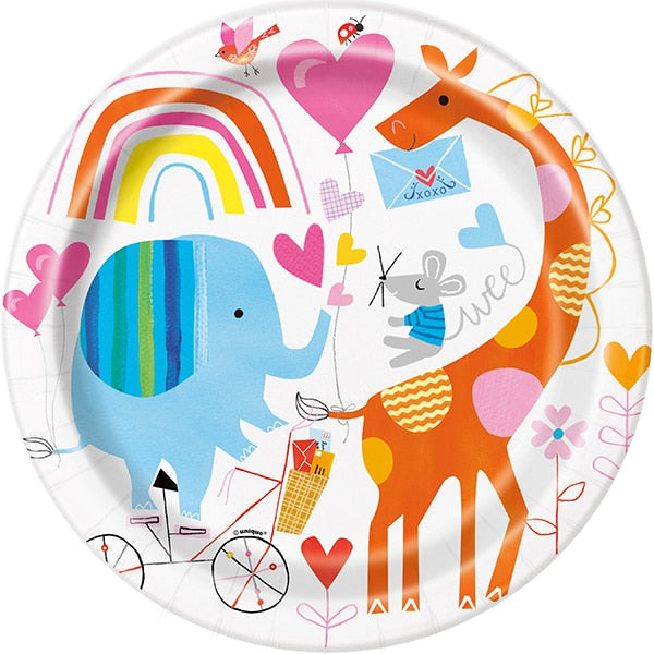 Zoo Baby Dinner Plates, 9 inch, 8 count