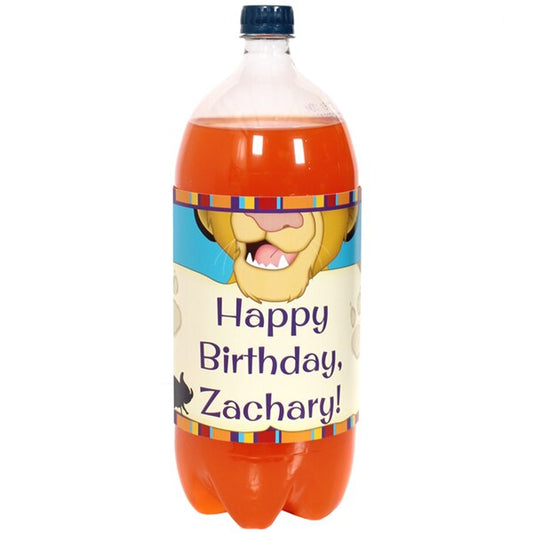 Birthday Direct's Little Lion Party Custom Bottle Labels