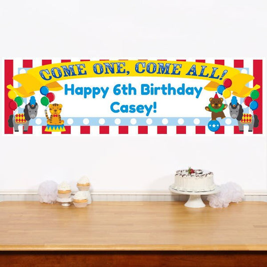 Birthday Direct's Big Top Circus Party Custom Banner
