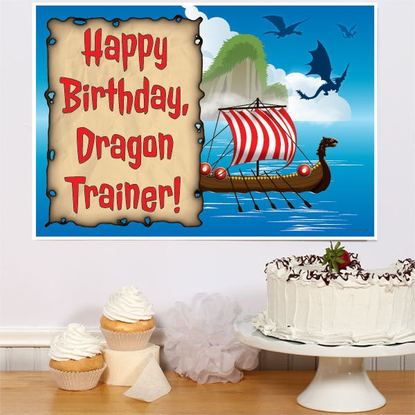 Dragon Trainer Birthday Sign, 8.5x11 Printable PDF Digital Download by Birthday Direct