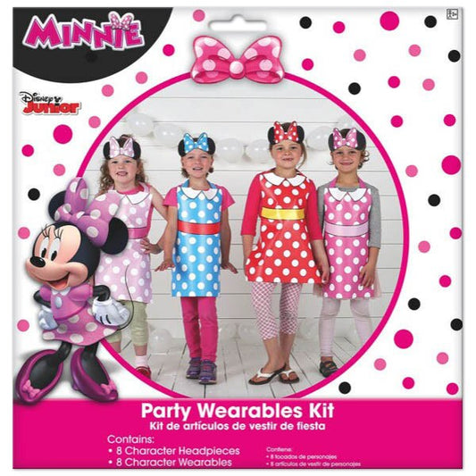 Disney Minnie Mouse Party Wearables Kit, dress-up, 16 piece