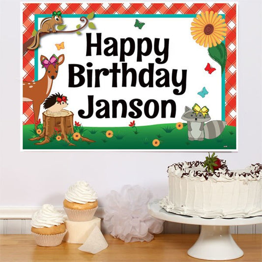 Birthday Direct's Forest Friends Party Custom Sign