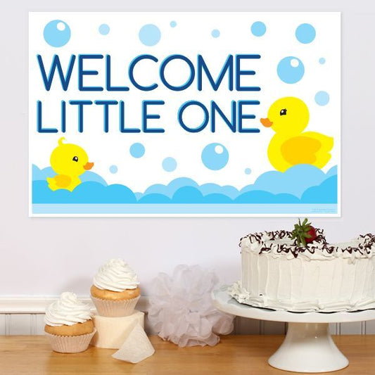 Little Ducky Baby Shower Sign, 8.5x11 Printable PDF Digital Download by Birthday Direct
