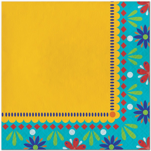 Painted Pottery Party Lunch Napkins, 6.5 inch fold, set of 16