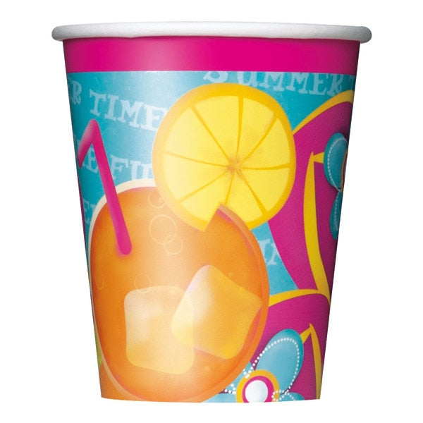 Summer Party Cups, 9 ounce, 8 count