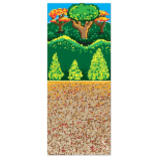 Forest 8-Bit Party or Photo Backdrop, 4 x 30 feet, each
