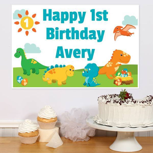 Birthday Direct's Little Dinosaur 1st Birthday Custom Sign