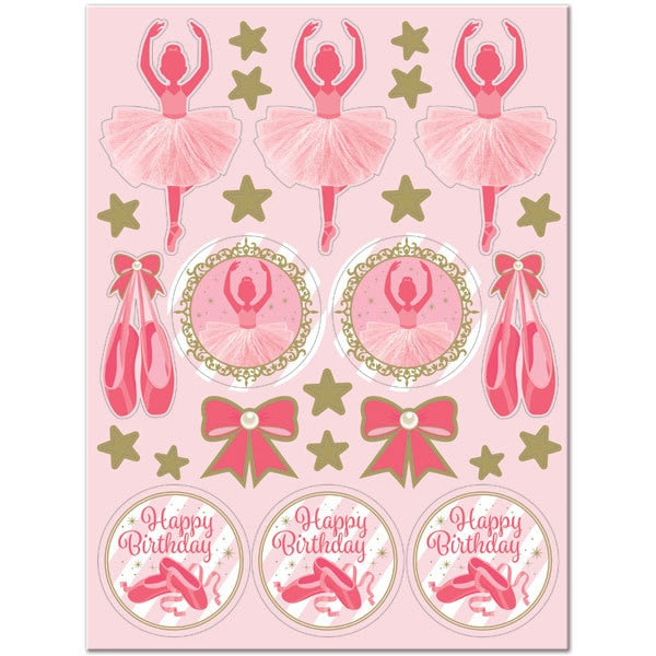 Ballet Twinkle Toes Stickers, set, 4 count