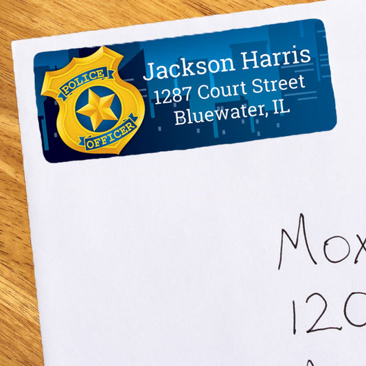 Birthday Direct's Police Party Address Labels