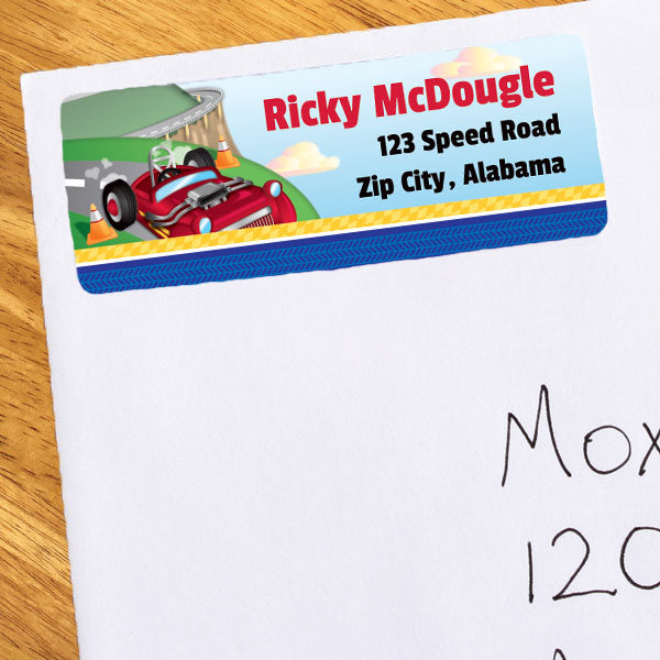 Birthday Direct's Roadster Race Party Address Labels