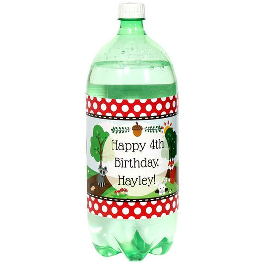 Birthday Direct's Woodland Party Custom Bottle Labels