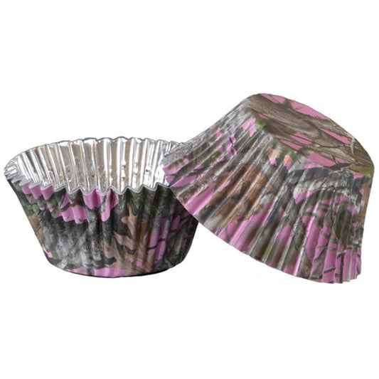 Camouflage Pink Party Foil Baking Cups, decor, 36 count