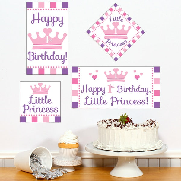 Birthday Direct's Little Princess 1st Birthday Sign Cutouts