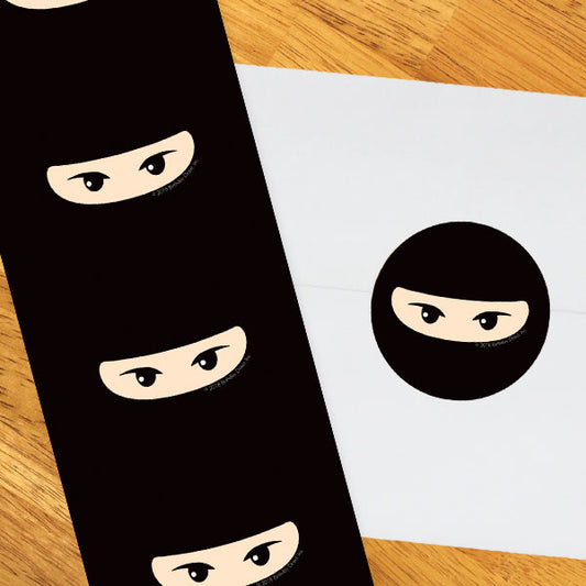 Birthday Direct's Little Ninja Party Circle Stickers