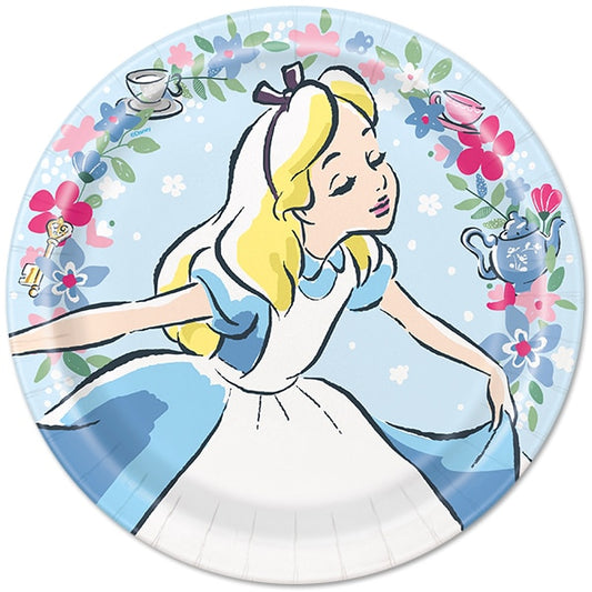 Disney Alice in Wonderland Dinner Plates, 9 inch, 8 count