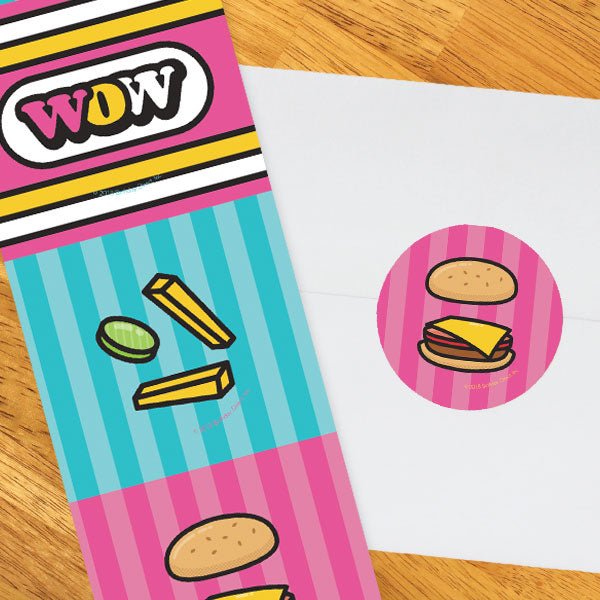 Birthday Direct's Junk Food Party Circle Stickers